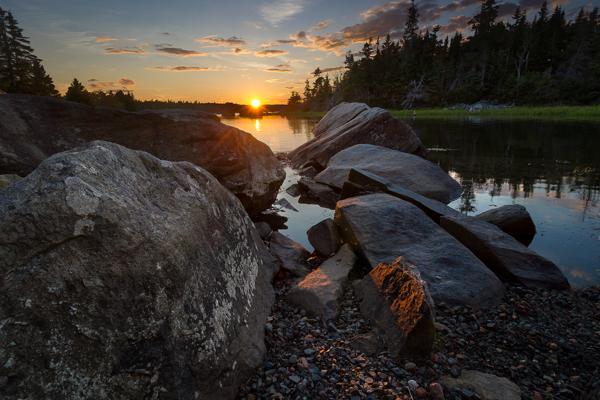 Rocky Shore at Sunset