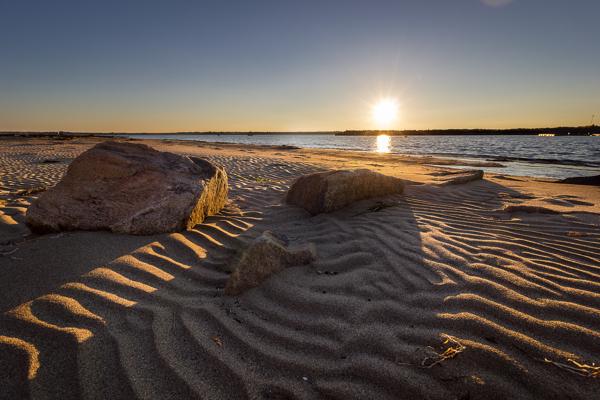 Sand Ripples at Sunset
