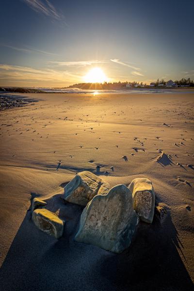 Beach Stones at Golden Hour